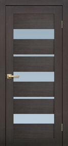 Межкомнатная дверь L20, 700*2000, Венге 3Д, FLYDOORS, (стекло матовое)