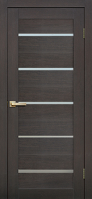 Межкомнатная дверь L26, 900*2000, Венге 3Д, FLYDOORS, (стекло матовое)