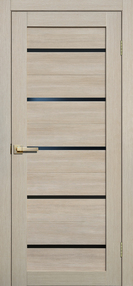 Межкомнатная дверь L26, 800*2000, Ясень, FLYDOORS, (стекло черное)