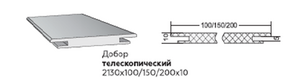 Добор 100 ТЕЛЕСКОП, Дуб техас, 100*2130*10, экошпон (ВФД)