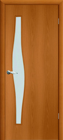 Межкомнатная дверь Бриз, 900*2000, Миланский орех, ЛесКом, (стекло матовое)