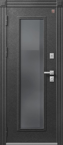 Стальная дверь, Т-2 Premium, антрацит муар-софт ясень грей, 960*2050 (Л), Стеклопакет 48мм, в комплекте с замком, Центурион