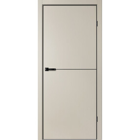 Межкомнатная дверь TR05, 800*2000, Айриш, FLYDOORS (глухая), кромка АЛ черный