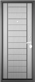 Стальная дверь, Home Eco 137, антрацит букле -орех пепельный, 960*1900 (Л), в комплекте с замком, Мастино