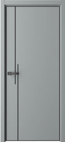 Межкомнатная дверь Контур-3, 800*2000, Гриджио, Albero (глухая), черная композитная кромка