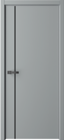 Межкомнатная дверь Контур-2, 800*2000, Гриджио, Albero (глухая), черная композитная кромка