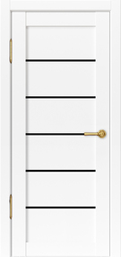 Межкомнатная дверь Рио, 700*2000, Белый, ДВЕРНЫЕ РЕШЕНИЯ, (стекло черное)