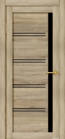 Межкомнатная дверь Модерн, 700*2000, Дуб европейский, ДВЕРНЫЕ РЕШЕНИЯ, (стекло черное)