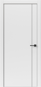 Межкомнатная дверь Лайн Вертикаль 1, 600*2000, Белый, ДВЕРНЫЕ РЕШЕНИЯ (глухая)