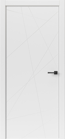 Межкомнатная дверь Геометрия, 600*2000, Белый, ДВЕРНЫЕ РЕШЕНИЯ (глухая), белая ABS кромка