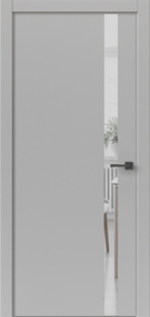 Межкомнатная дверь Прима, 900*2000, Лофт светлый, ДВЕРНЫЕ РЕШЕНИЯ, (Зеркало), серая ABS кромка