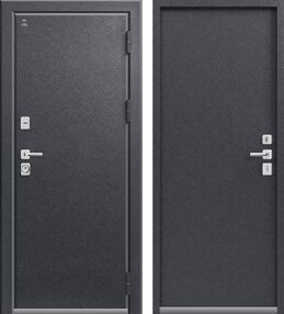 Стальная дверь, Т-3, антрацит муар-антрацит муар, 860*2050 (Пр), в комплекте с замком, Центурион