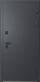 Входная дверь Эталон Термо-2, графит муар-белый снег, 860*2050 (Пр), терморазрыв, в комплекте с замком, Эталон