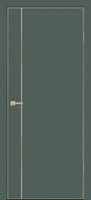 Межкомнатная дверь TECHNO GOLD MV1 с замком, 600*2000, Яшма, Vell Doris (глухая), замок Morelli M1895 MSG молдинг шампань