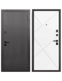 Стальная дверь, 7 см Гарда, серебро-белый матовый, 960*2050 (Л), в комплекте с замком, Ferroni