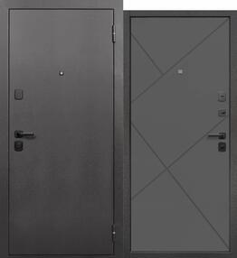 Стальная дверь, 7 см Гарда, серебро-ясень графит эмаль, 860*2050 (Пр), в комплекте с замком, Ferroni