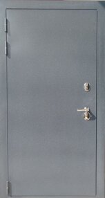 Стальная дверь, БАРИН-2, букле графит-букле графит, 960*2050 (Л), в комплекте с замком, Ferroni